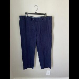 Lauren Ralph Lauren Linen Pants Navy Blue Size 40
